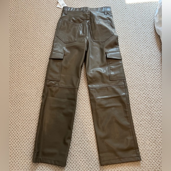 Vegan Leather Cargo 90s Relaxed Pant - Picture 6 of 7